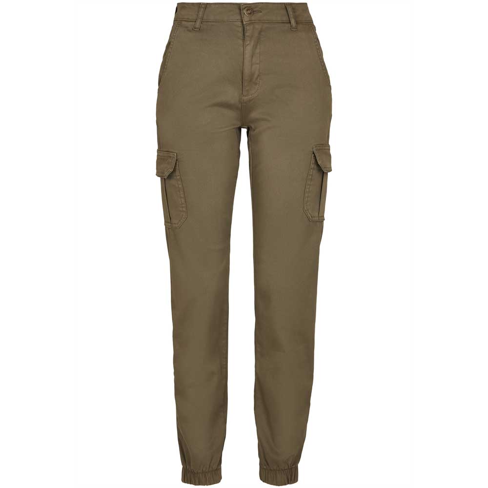 Urban Classics - High Waist Pantalon cargo - Vert